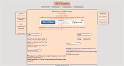 Desktop Screenshot of 1001paroles.com